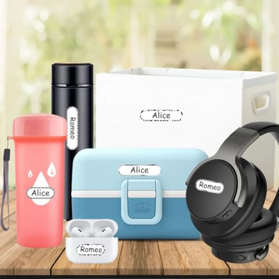 240PCS Waterproof Labels for Bottles Self-Lamiting Multipurpose me Labels for Daycare School Black and White