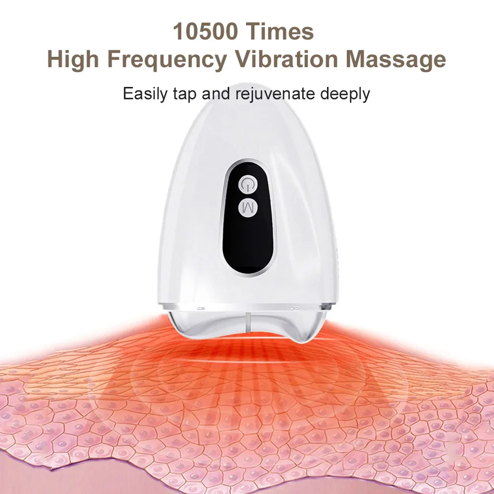 Electric Guasha Scraper Board Cold and Hot EMS Microcurrent Face Body Massager Wrinkle Removeral Facial Lifting Firming Skincare