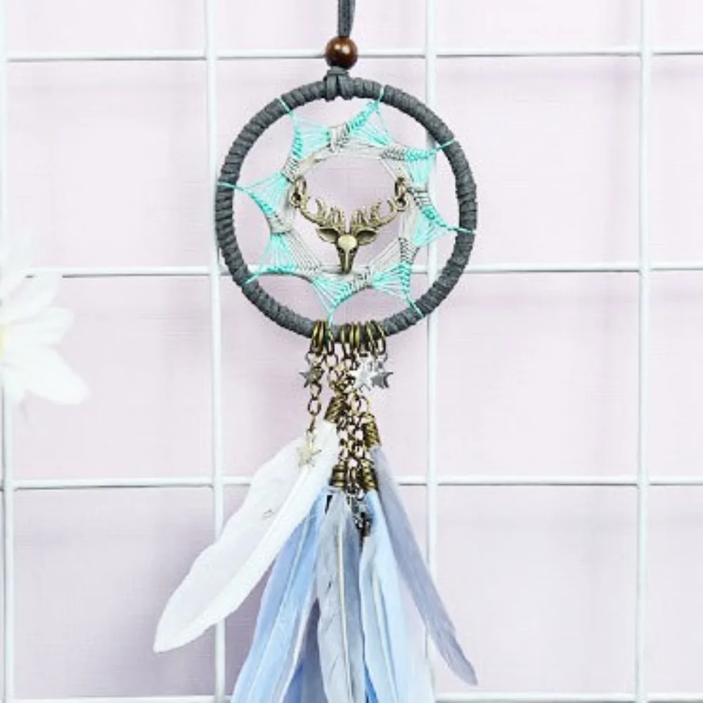 Wall Art Handmade Dreamcatcher Car Pendant Adornment Crafts Car Hanging Ornament Funny Mini Macrame Wall Hanging Gifts