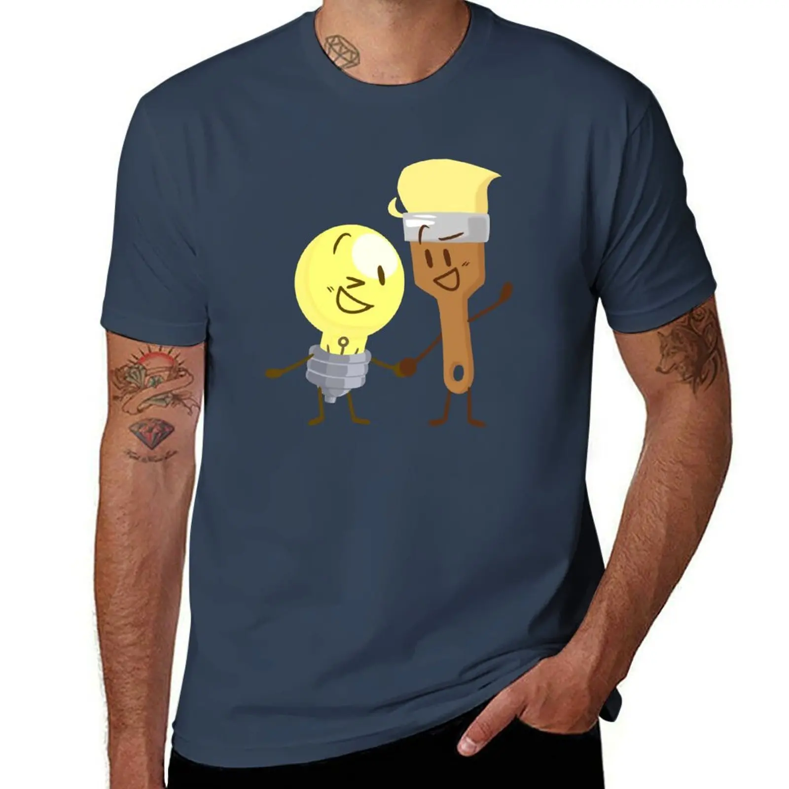 

Lightbulb x Paintbrush (Inanimate Insanity) T-Shirt man t shirts for men casual t shirt for man 100 percent cotton T-Shirt