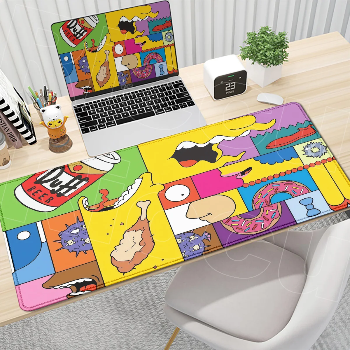 Locking Edge E-sport Gamer Cabinet Rug 900x400mm Funny Cartoon T-The S-Simpsons PC Anime Mousepads Office XXL Speed Tabletop Pad