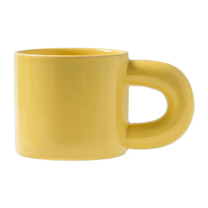 

Printable Lettering Mug Big Ears Handle Ceramic Water Cup Household Teacup Coffee Cup