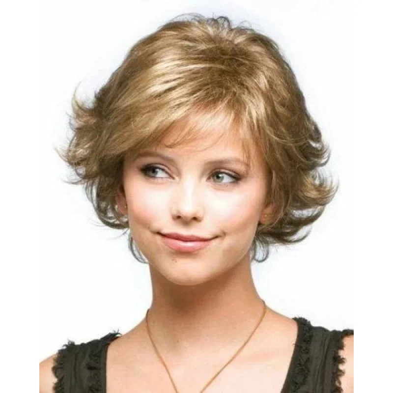 

10 In New Fashion Golden Brown Wavy Women Wigs