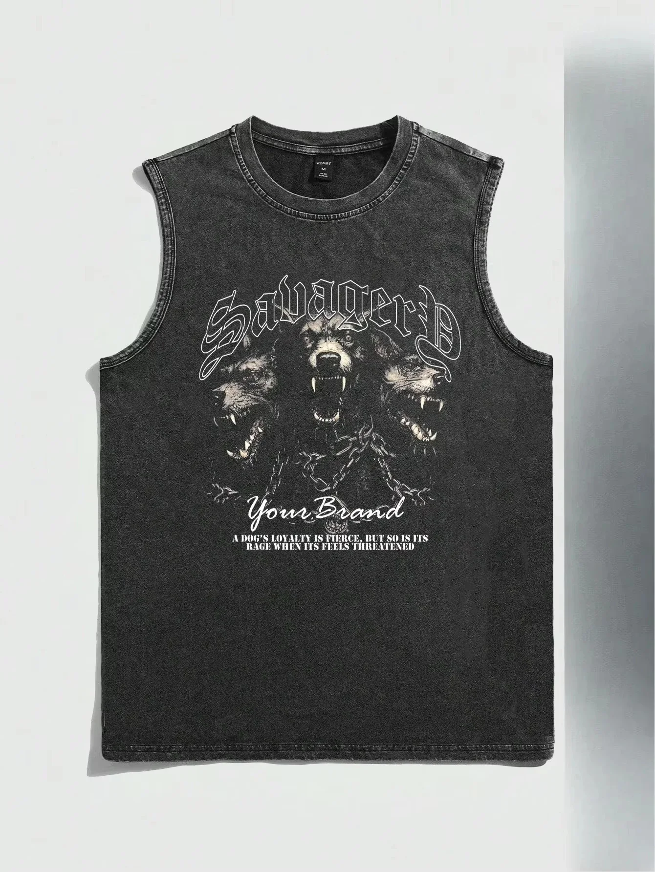 Amerikanische Rockband Bedrucktes Vintage-Washed Sport-Tanktop aus Baumwolle, Ärmelloses Herren-T-Shirt, Hip-Hop Fitness-Bekleidung, Sommer 2026 – Detail 19