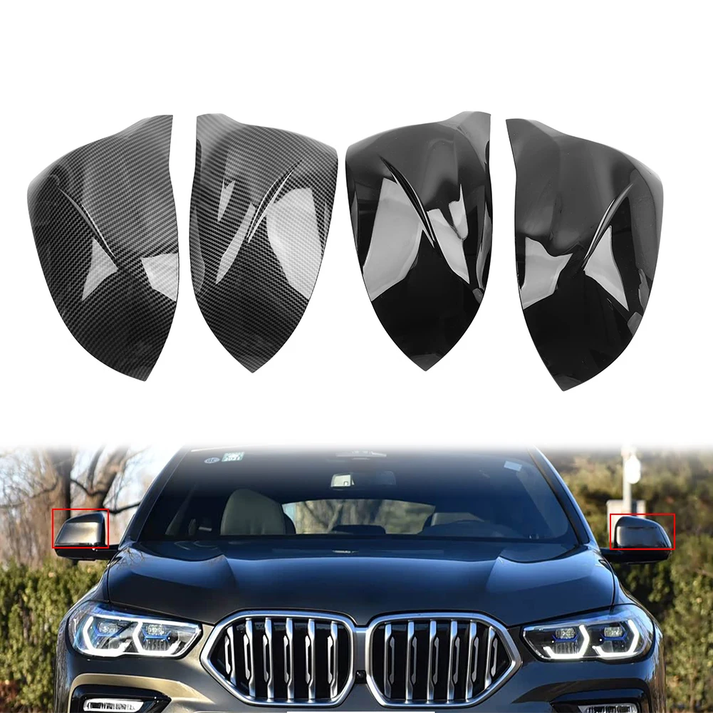 

Car Side Rear View Mirror Cover Cap For BMW X3 G01 X4 G02 X5 G05 X6 G06 2019-2023 X7 G07 iX3 2022-2023