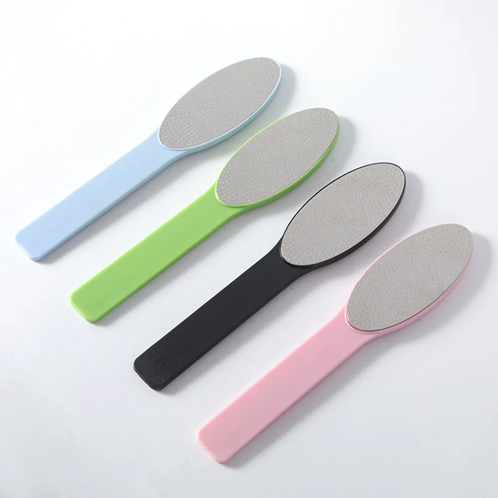 

1 шт. Профессиональный инструмент для педикюра: пилка для ног с длинной ручкой, скребок для удаления мозолей и огрубевшей кожи, нержавеющая сталь