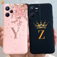 For Realme C35 4G Case Soft TPU Silicone Pink Back Cover For Oppo RealmeC35 Realme C35 C 35 Phone Case Coque Funda Cute Letters
