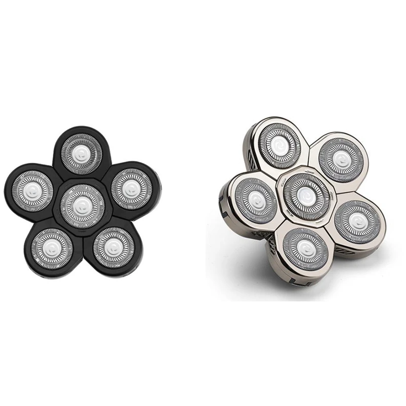 

B82B-2X Men's Electric Shaver Heads Electric Razor Blade Replacement Head 6 Blades Head Shaver Replacement Bald As Shown