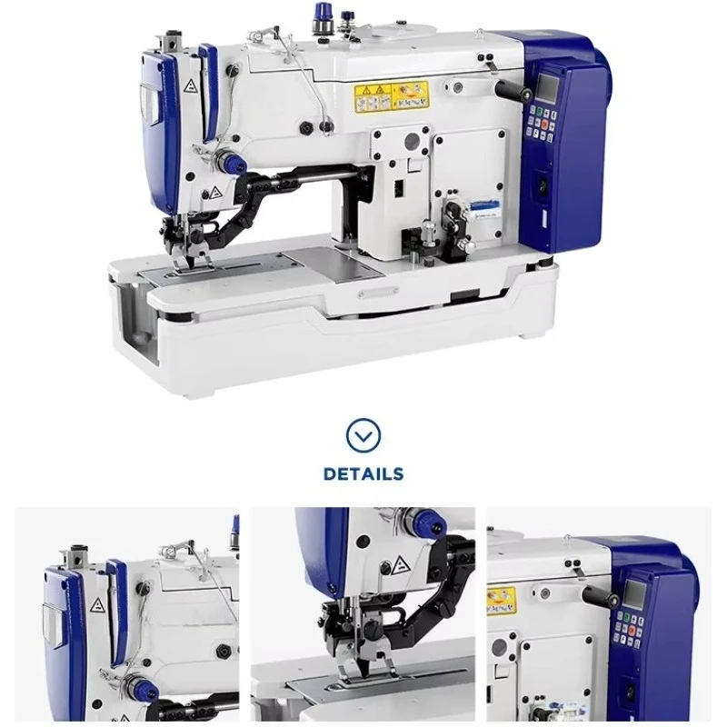 Industrial High Speed Flat-Bed Straight Button Holer Sewing Machine