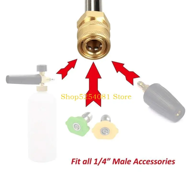 

Переходник пистолета для мойки высокого давления AXYC на быстрый разъем 1/4 дюйма для Husky, Greenworks,