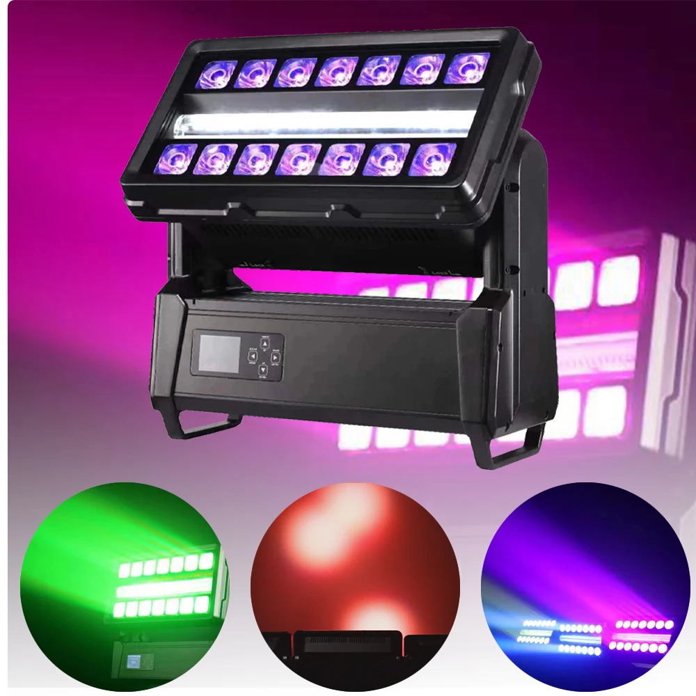 96x10W Cool White LED + 14x40W RGBW Stage Light Waterproof DMX512 RDM Moving Head for Theater Concert Wedding Event Projection