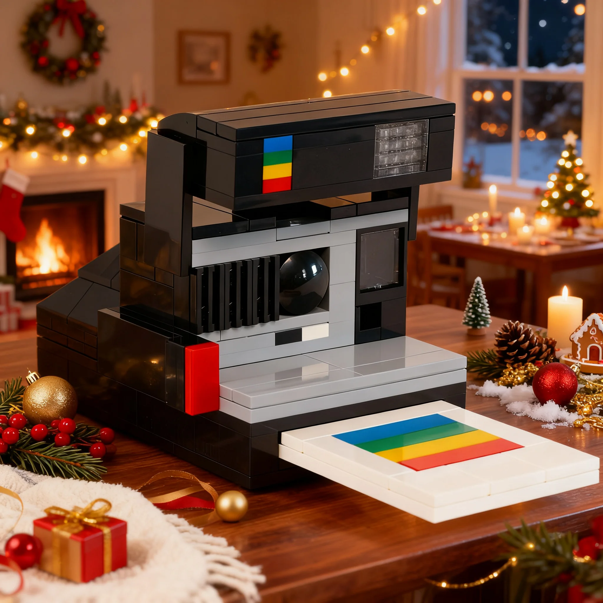 203pcs MOC Creator Creator Expert MINI Polaroid Sun 600 Instant Camera Pop-out Photo Model Building Blocks Christmas Gifts Toys