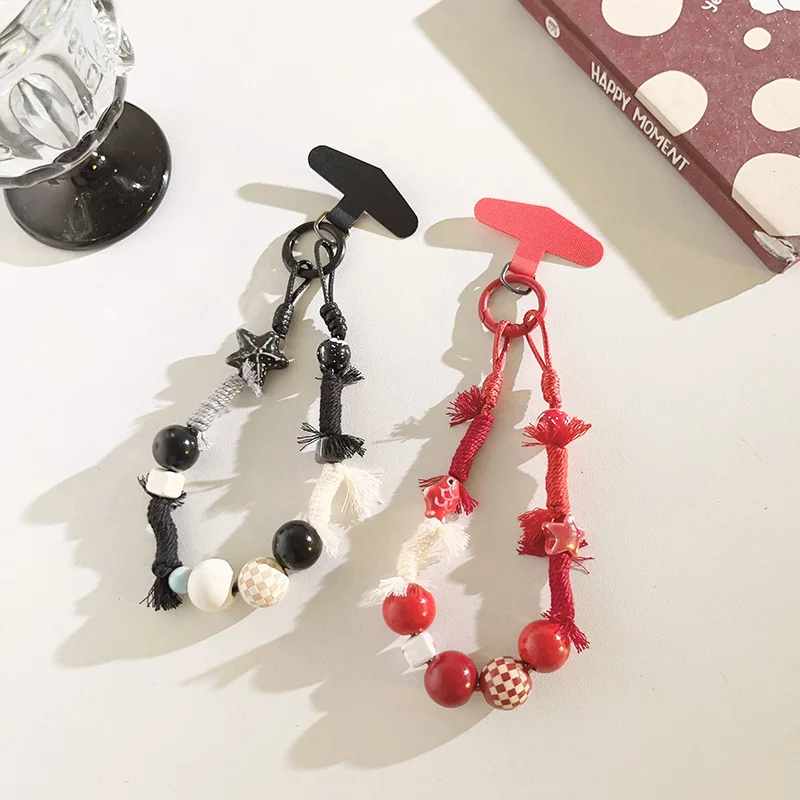 

Trendy Ins Creative Colorful - Handmade Beaded Chain Keychain/Phone Chain/Wristlet Universal Anti-Theft/Anti-Snatch