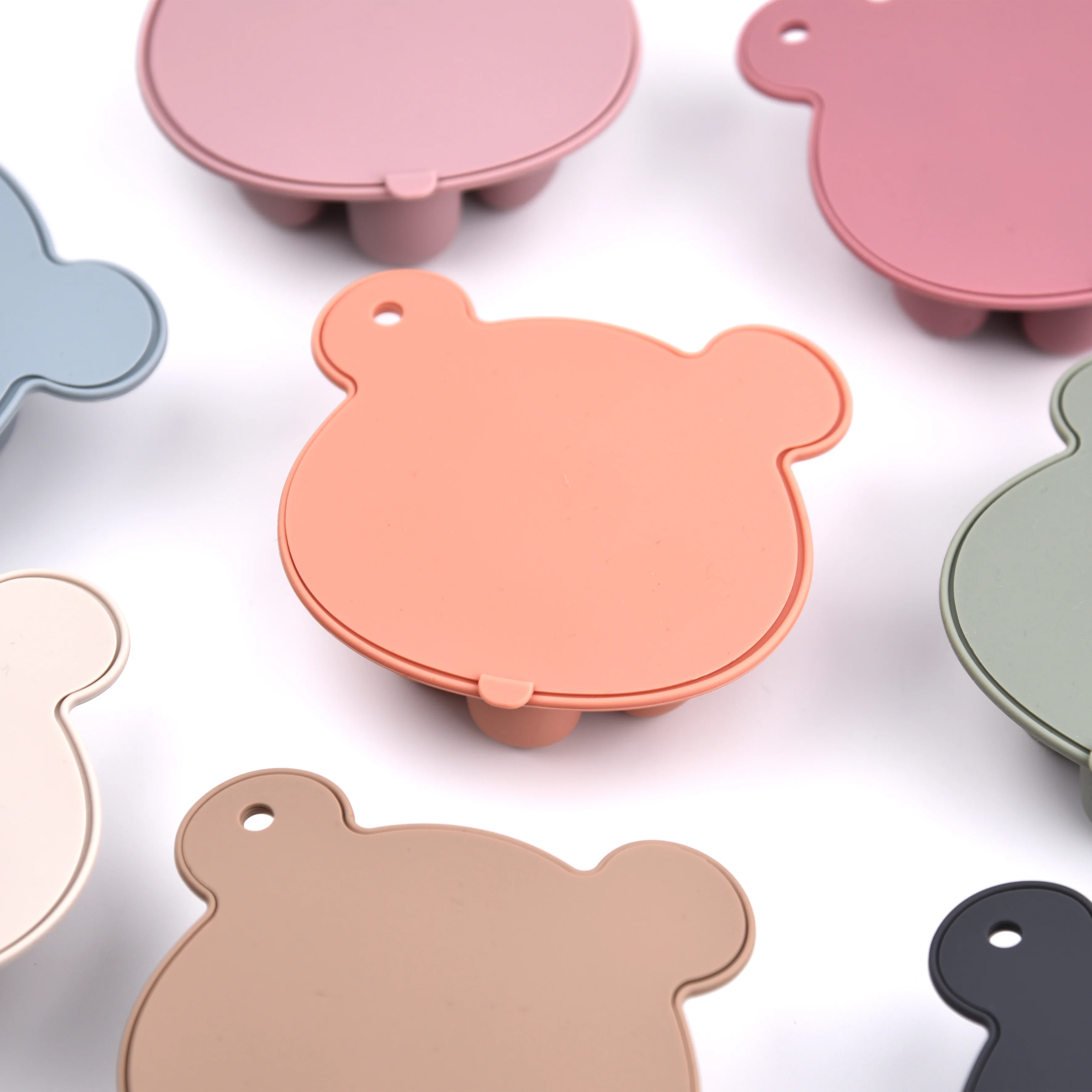 100 % Food Grade Silicone Bear Deign Ice Mold With Lid Silicone Ice Cube Tray Mold For Breastmilk Popsicle