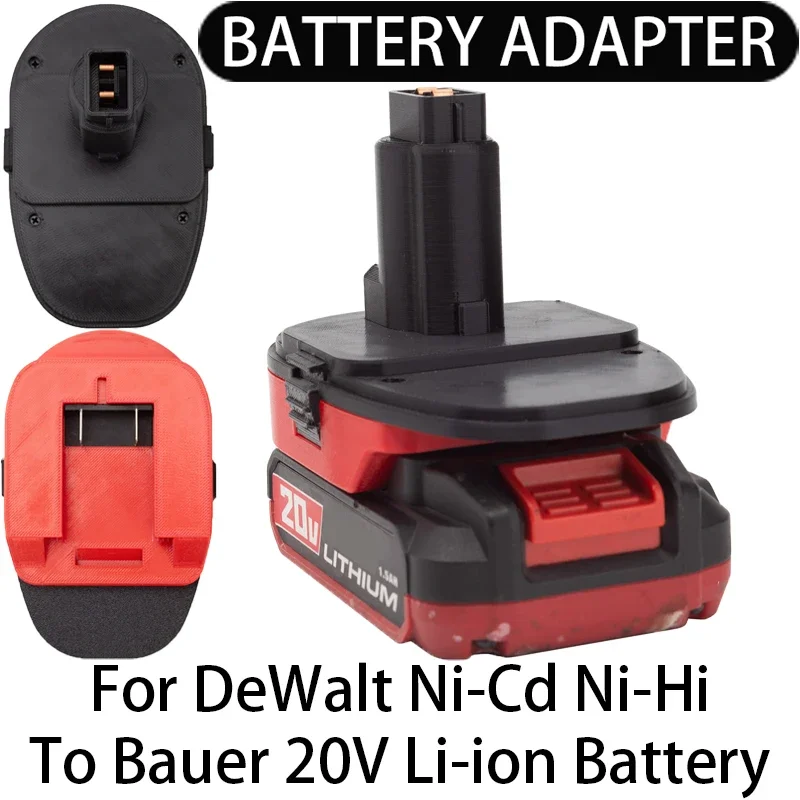 Adapter/Converter for DeWalt Ni-Cd Ni-Hi tools to Bauer 20V Li-ion Battery Adapter Power Tool Accessories