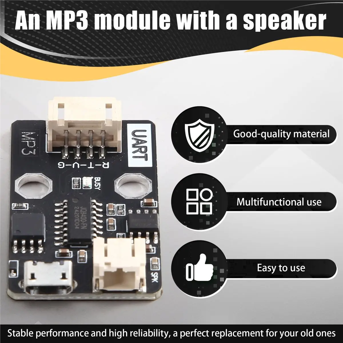 MP3 Module with Speaker for Android Open-Source Programming for Smart-Car Accessories