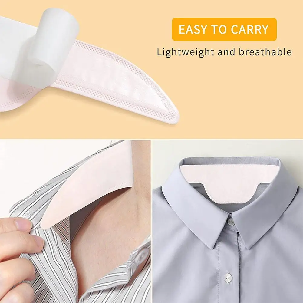 10pcs White Anti-Dirty Sweat Sticker Shirt Collar Disposable Deodorants Suit Unisex Stickers Absorbing Sweat Anti-Sweat Pad  New