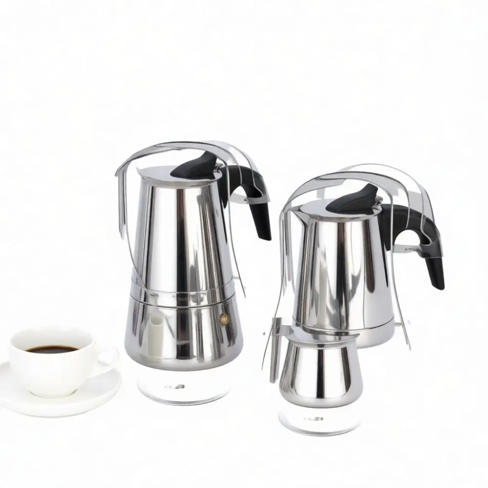 High Performance Stainless Steel Moka Pot Espresso Maker Italian Percolator Manual Coffee Brewer For Home Cooking