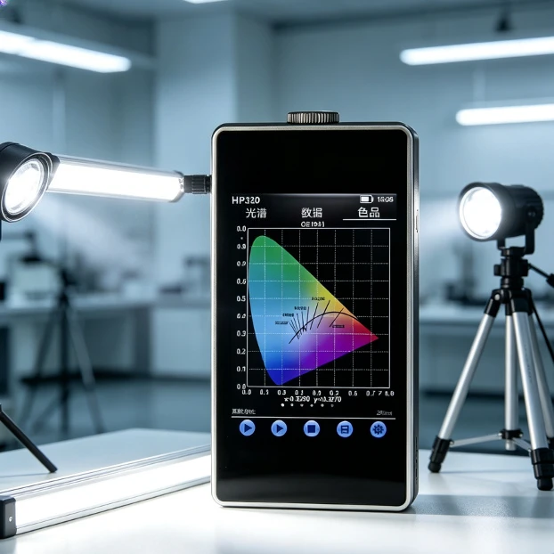 PHOTO200HP Portable Spectrometer, 320~330~380-780nm, CCT CRI Uniformity Tester, LED Light Color Spectrum Analyzer
