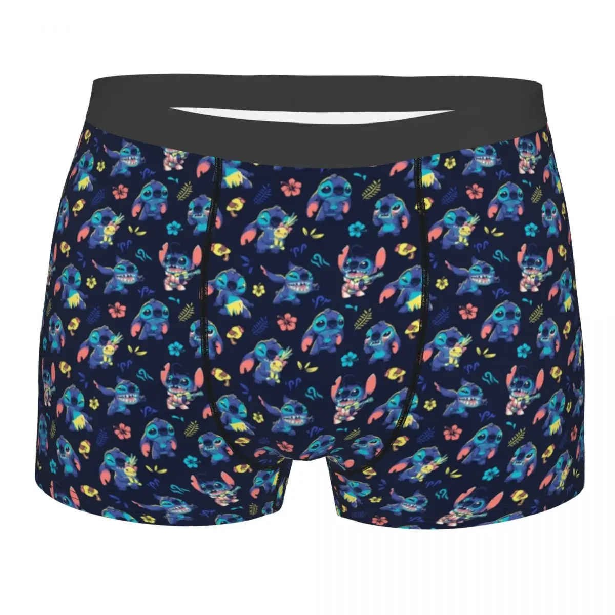 Custom Cute Stitch Pattern Boxer Shorts For Men 3D Printed  Anime Underwear Panties Briefs Soft Underpants