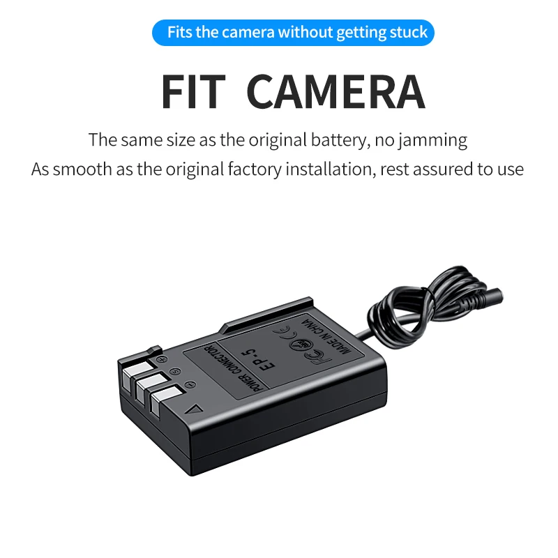 

HQIX for Nikon D40 D40X D60 D3000 D5000 Camera EP-5 Virtual Battery USB Power Adapter