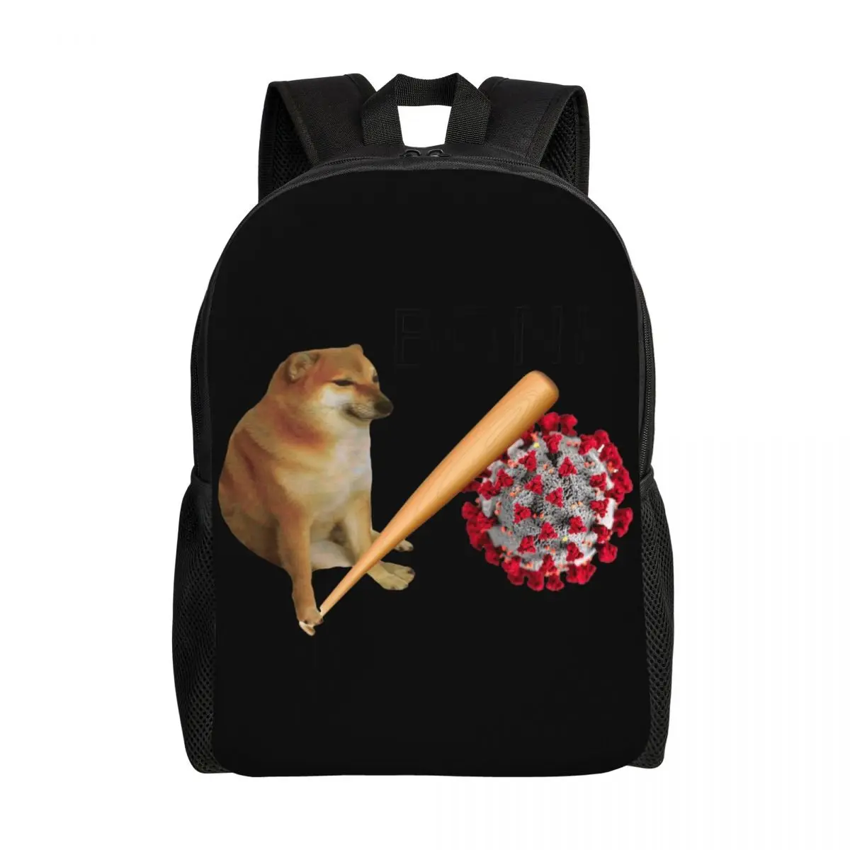 Custom Shiba Inu Dog Cheems Bonk Meme Rugzak Vrouwen Mannen Mode Boekentas Voor College School Tassen