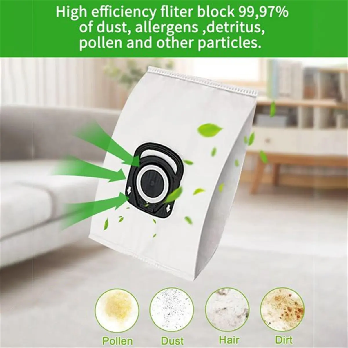 BRILLIANT 35 Pcs Dust Bags for ZR200520/ZR200540/ X-Plorer Serie 75S+/Silence Force 4A/Swirl R39 Sweeper