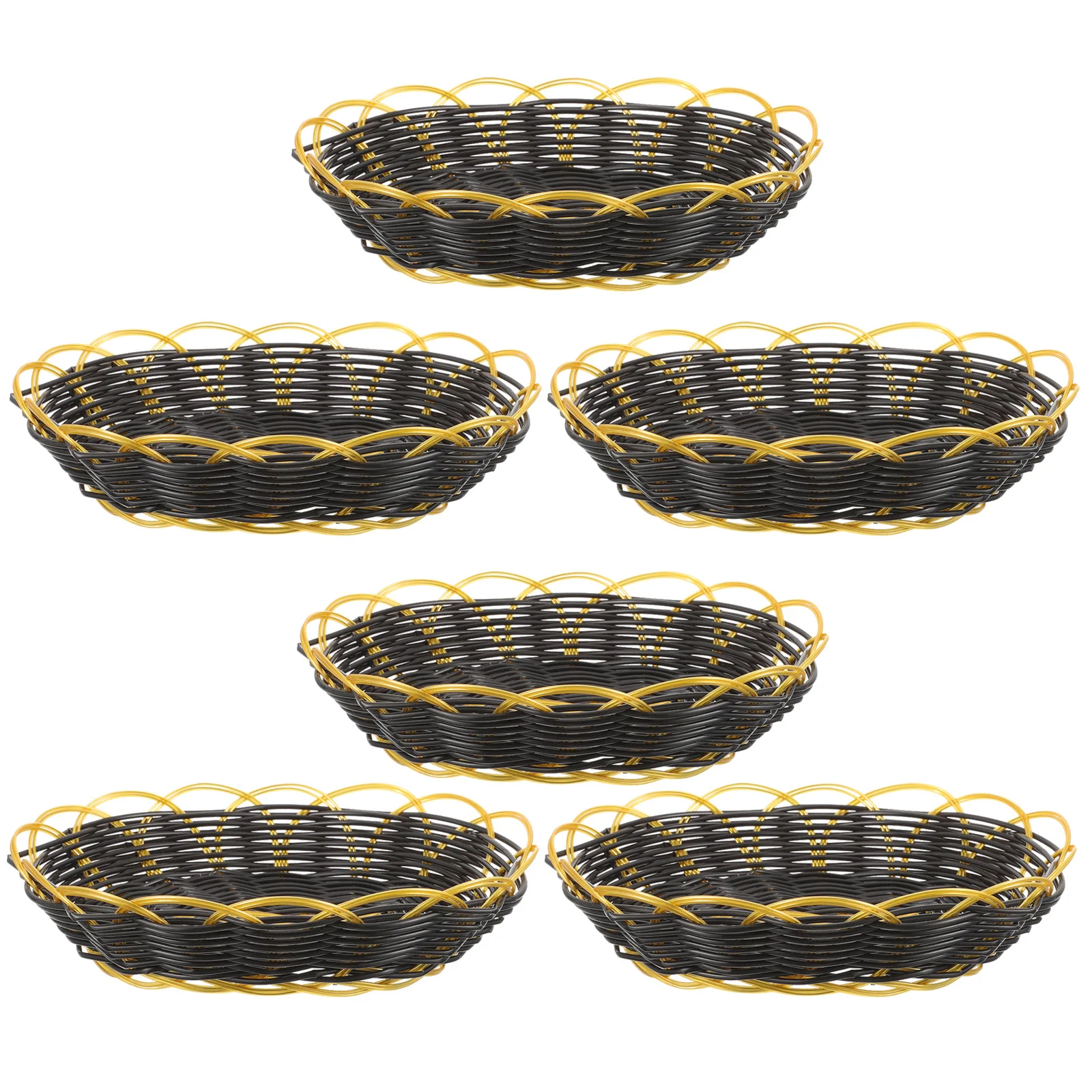 6Pcs Fast Food Baskets Plastic Storage Containers Multipurpose Snack Organizers Large Capacity Bread Holder Popcorn