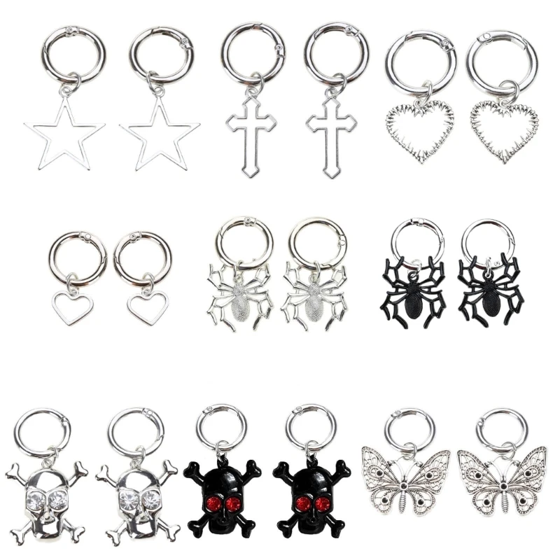 Pack of 2 Stylish Punk Shoe Buckles Adornments Unique Accessories for a Fashionable Look Shoe Buckles with Punk Styles Dropship