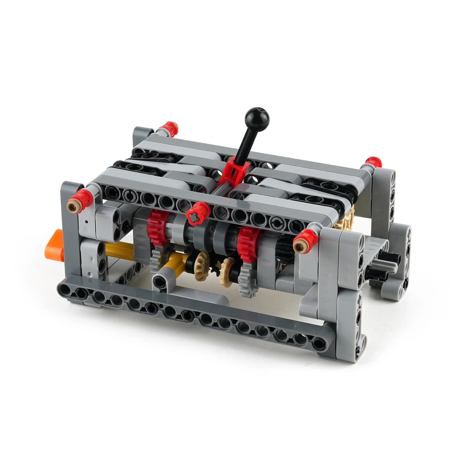 5 Speed Gearbox With Reverse Small Particle Gear DIY Kit Manual Transmission Model Educational Building Blocks Set
