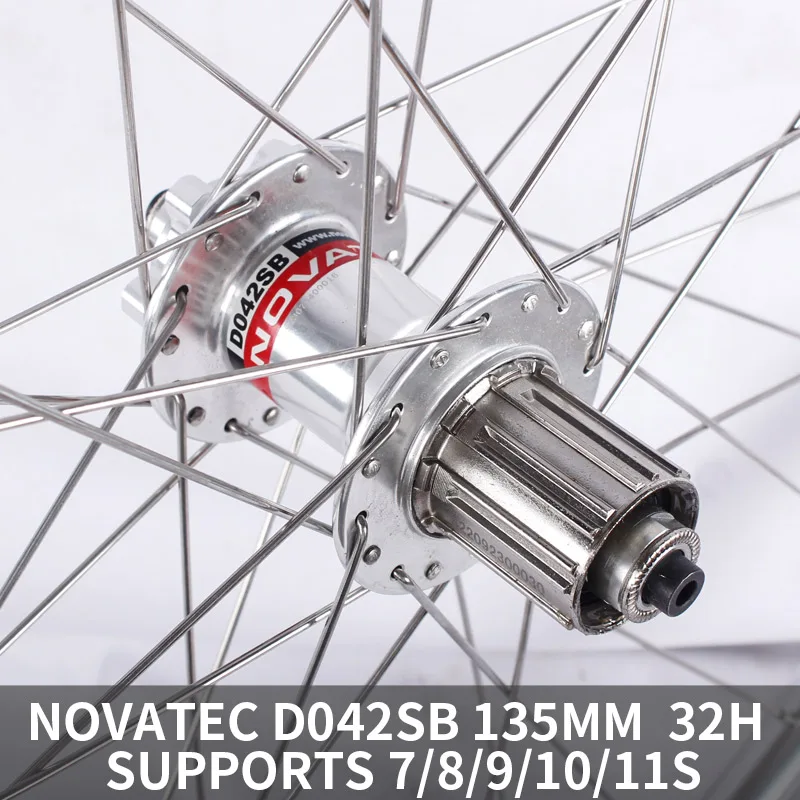 Novatec 700C Road Bike Wheels D041/D042SB Light Bicycle Hubs 26inch MTB bicycle wheel set aluminum alloy 4bearings 7/11S Wheels