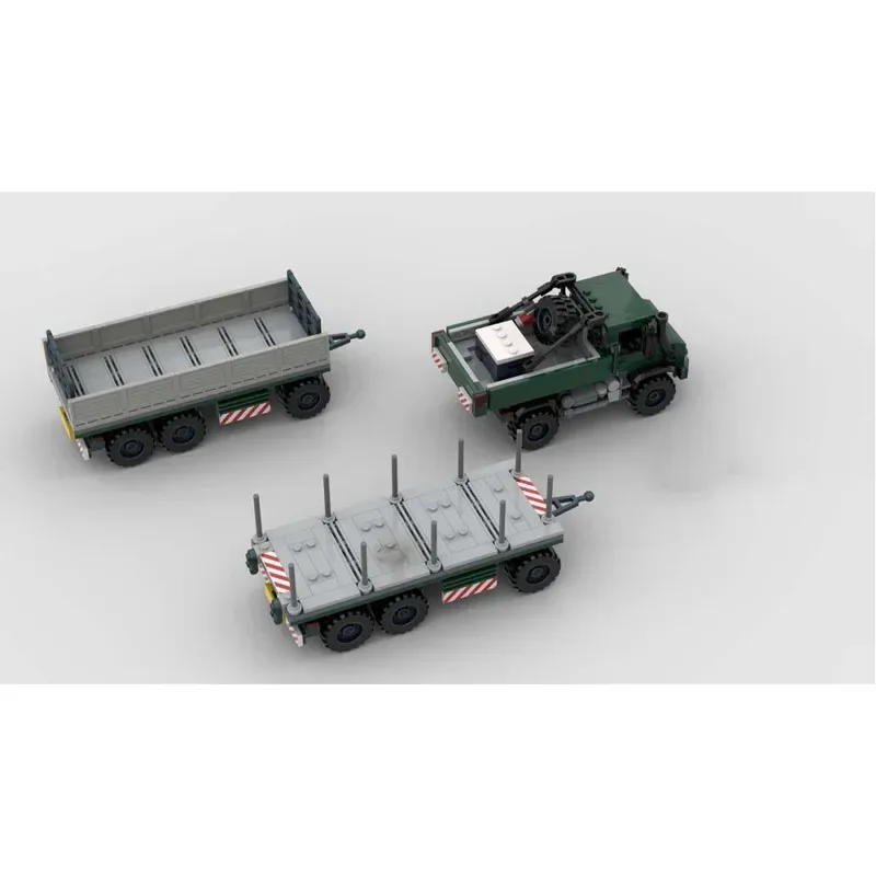 

MOC-114561 Городской транспортный грузовик + прицеп, модель строительного блока 745, детали MOC, креативные детские строительные блоки на день рождения, игрушка в подарок