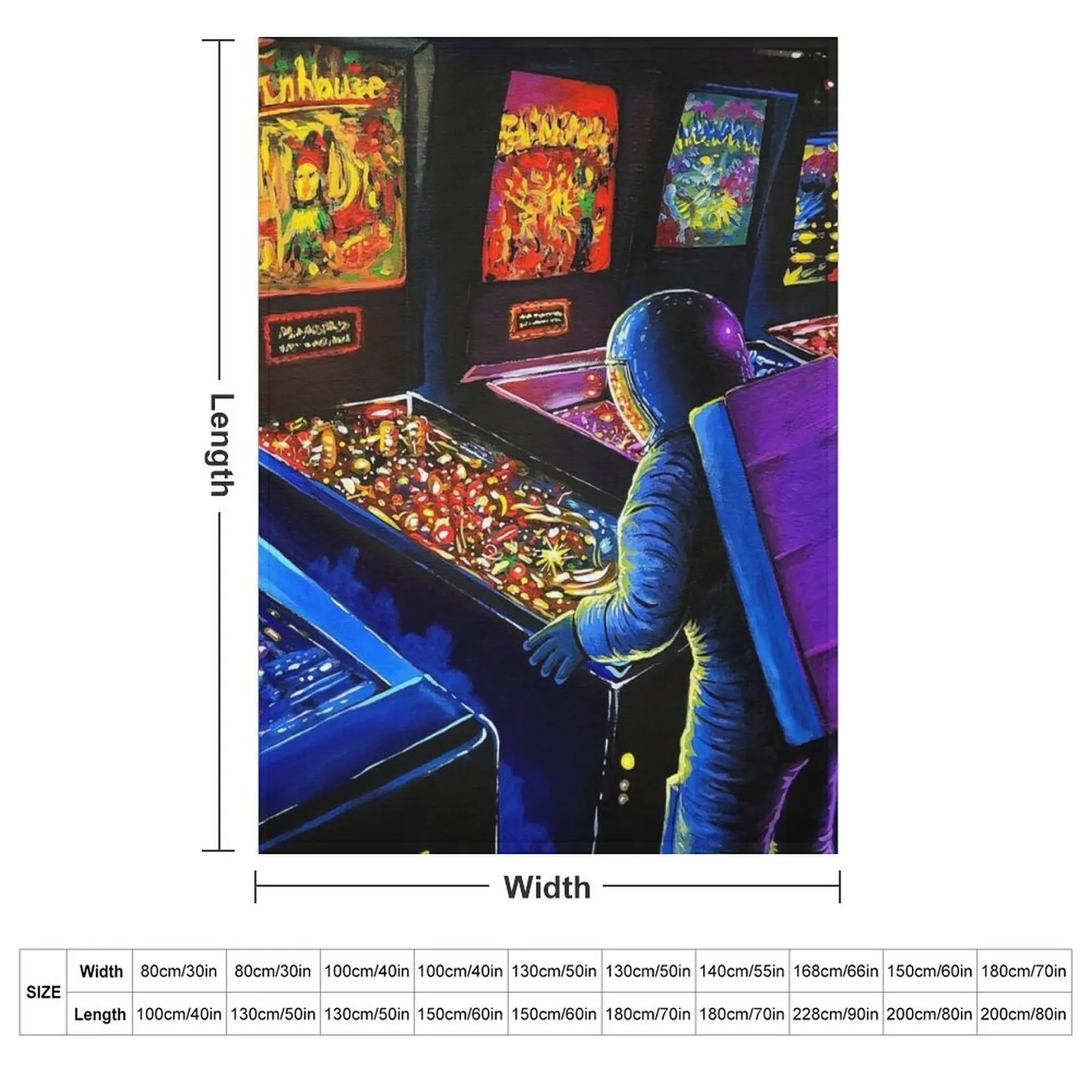 Pinball Wizard Throw Blanket couch cozy soft plush fuzzy picnic outdoor blanket