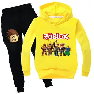 ROBLOX-Hoodies e calças dos desenhos animados para crianças, moletom e fatos de treino, traje Cosplay, roupas masculinas, quente, criança, 2pcs 12 principais vendas blusa do roblox - №7