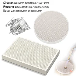 135x95x13mm Ceramic Honeycomb Soldering Board Jewelry Heating Paint Printing Drying Tool Plate Jewelry Processing Making Tool