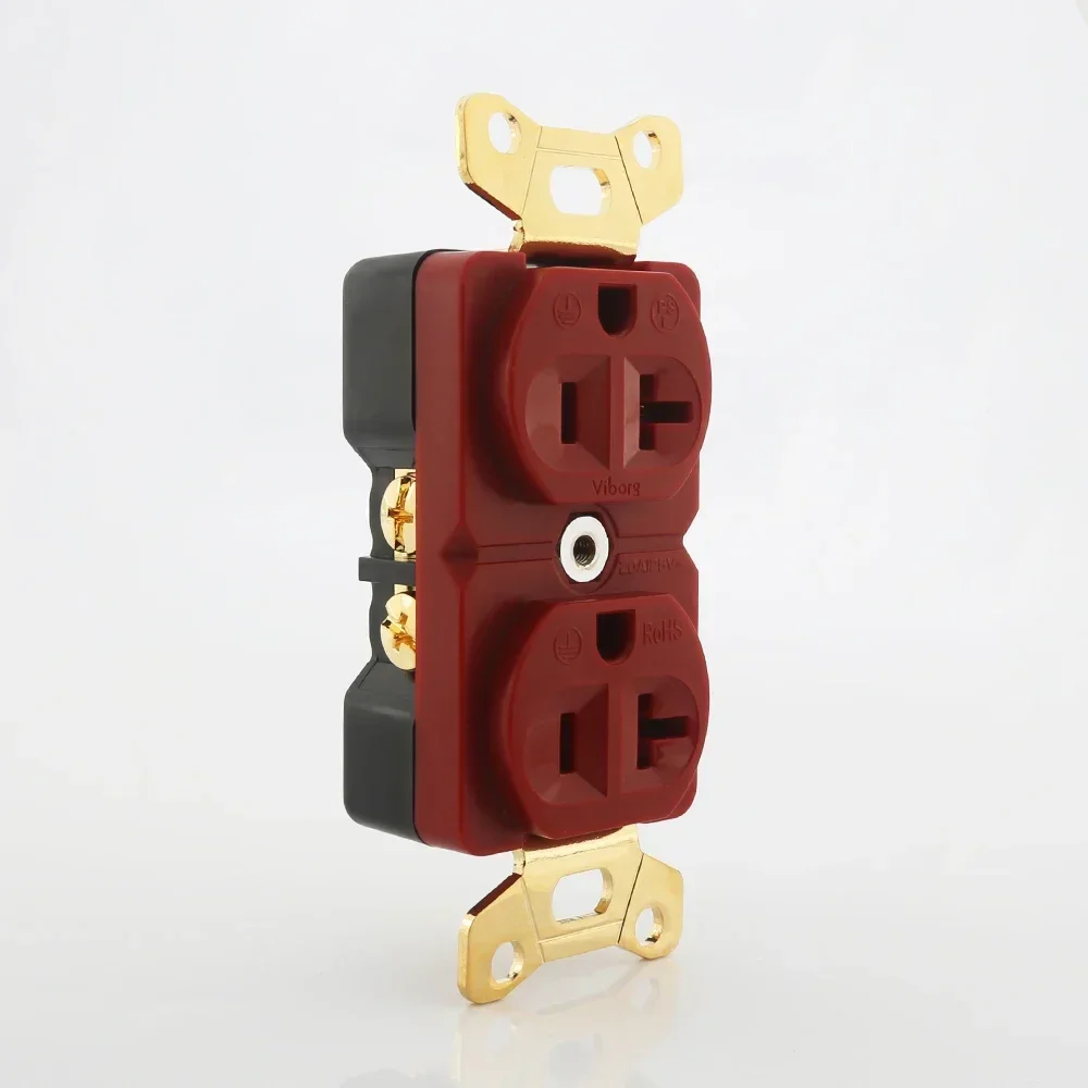 Viborg VM02G VM02R 100 % reines rotes Kupfer, hochwertige US-Steckdose, HiFi-Wechselstrom, US-Steckdose