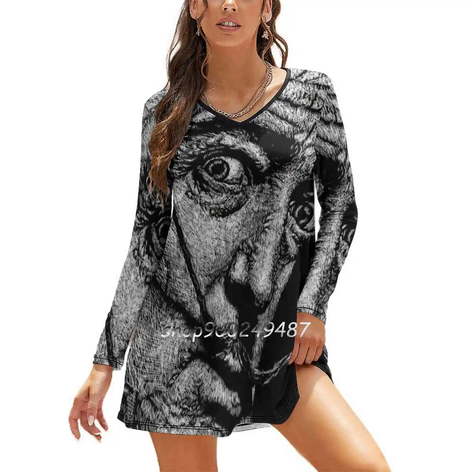 Платье с длинным рукавом для женщин, Повседневное платье Dali Сальвадора художника, Испании, испанского сюрреалиста, художника, писателя, весна-осень