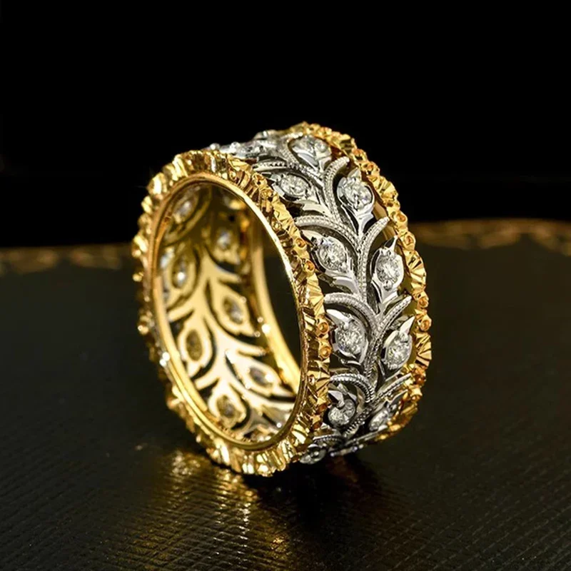 CAOSHI Brilliant Cubic Zirconia Women Rings Gorgeous Aesthetic Hollow Design Finger Accessories Engagement Anniversary Jewelry