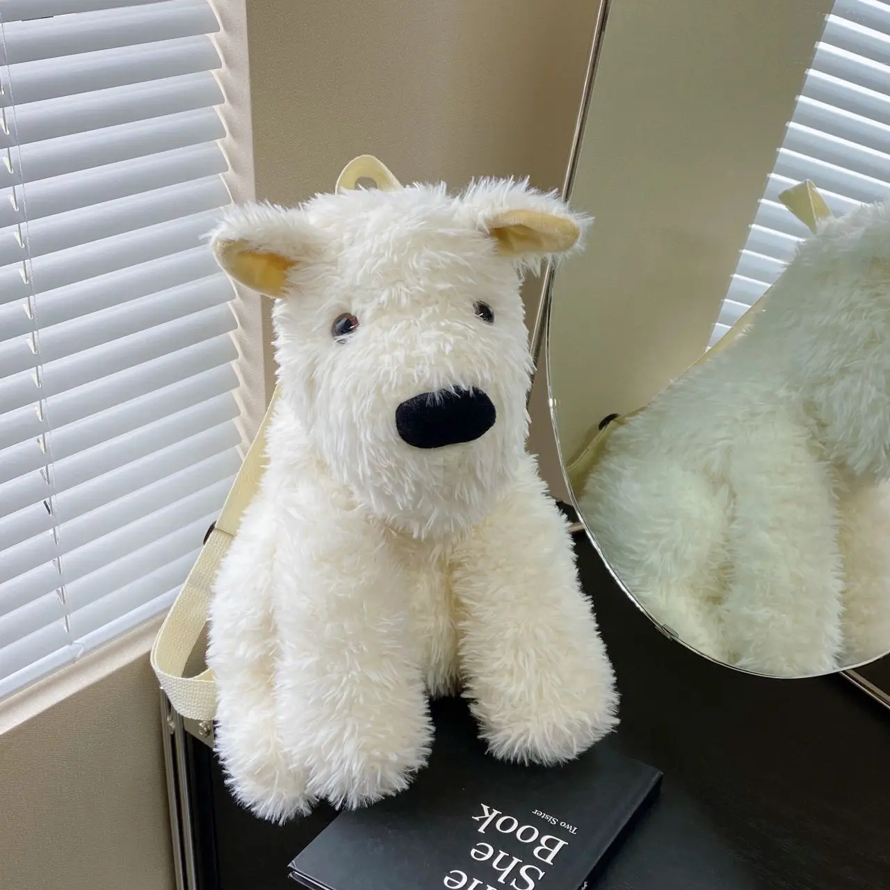 

2026 Autumn / Winter Fashion New Wool Backpack Personalized Creative Cartoon Cute Dog Style Appearance Design Women's Bag Trendy