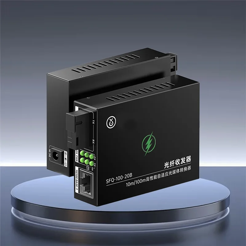 B92B-Simplex Fiber Transceiver 10/100M 1 Paar Optische Vezel Media Converter Singlemode 20Km Enkele Vezel Conversie