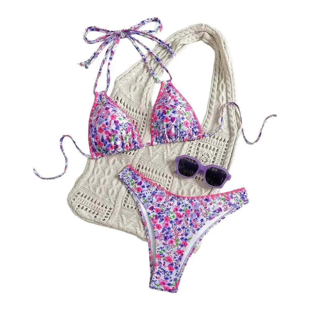 비치 비키니 꽃무늬 비키니 브랜드 새 제품 패턴 그림에 표시된 패션 꽃봉오리 수영복 비키니