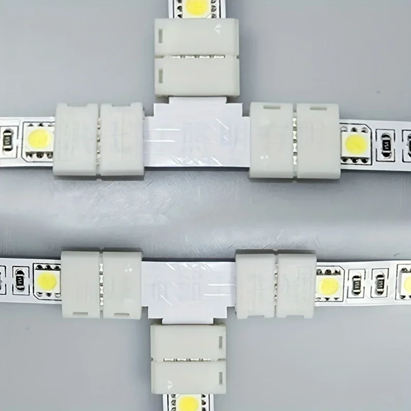 Solda LED Strip Connector, PCB Board Wire, conectores de solda livre, única cor, 8mm, 10mm, 2 pinos, 4 pinos, 3528, 5050, RGB, 10pcs