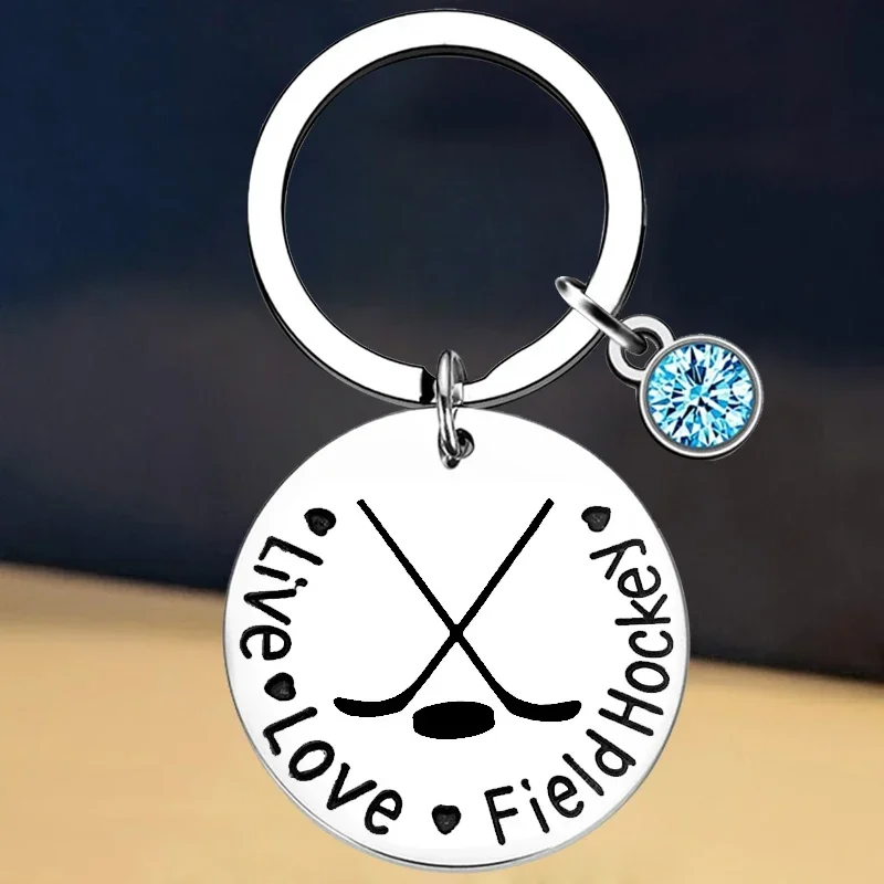 New Field Hockey Keychain Girl Field Hockey Players Key Rings Teen Girls Birthday Graduation Gifts