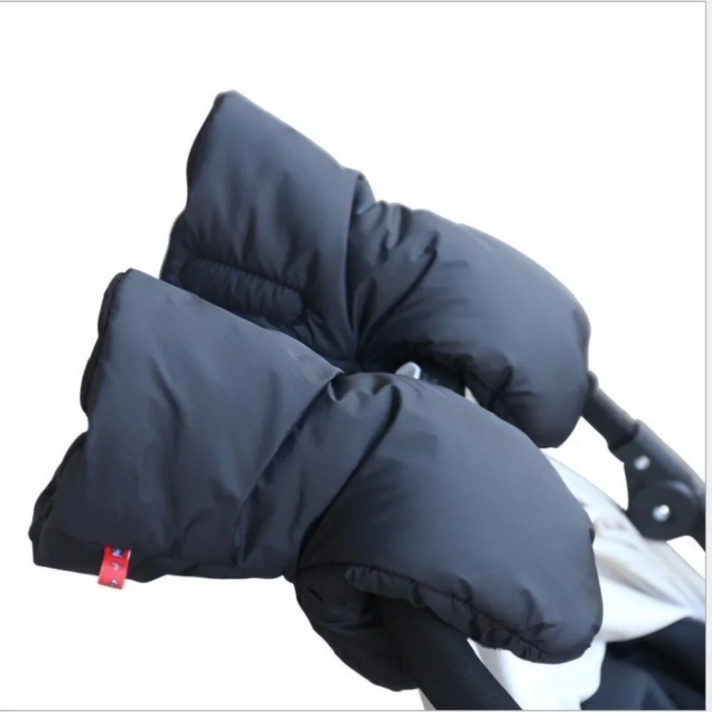 Cochecito de invierno para bebé, funda de mano de lana de piel cálida, guante de Muff para carrito de embrague, accesorios para cochecito