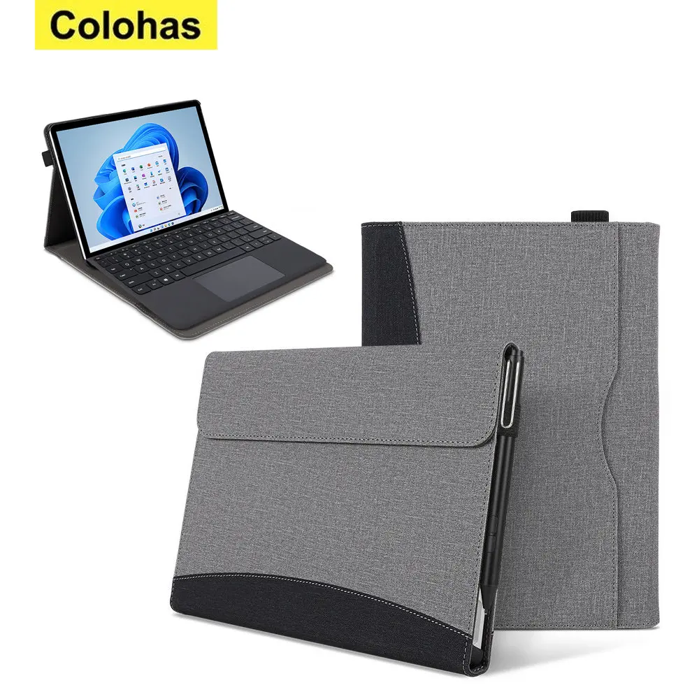 Funda protectora para tableta, carcasa con soporte para bolígrafo, para Microsoft Surface Pro 9, 8, 7, 6, 5, 4, Surface Go 1, 2, 3