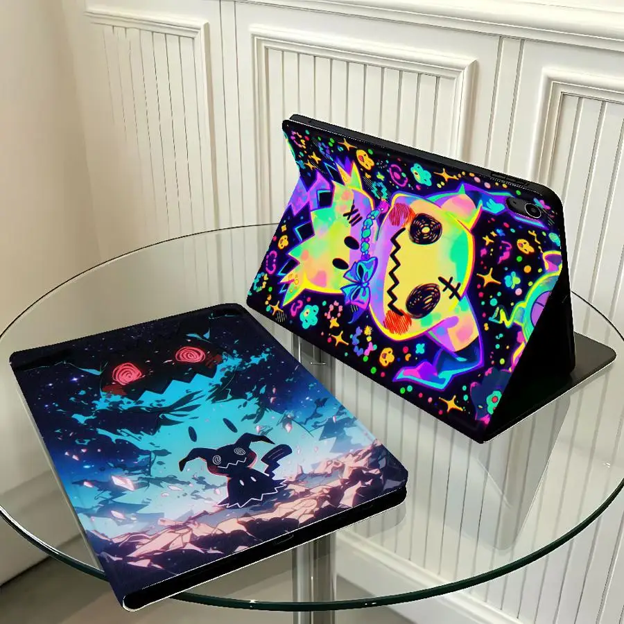 Case for Apple iPad Pro11 13 10th 7/8/9th Air 11 13 M4 M3 M2 A16 2026 with Pencil Slot Air 4/5/6th Cute Pokemons Mimikyus