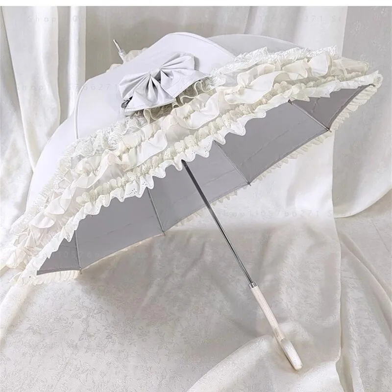 French pagoda lace color glue sunscreen lady umbrella high value, flower wedding photography umbrella girl