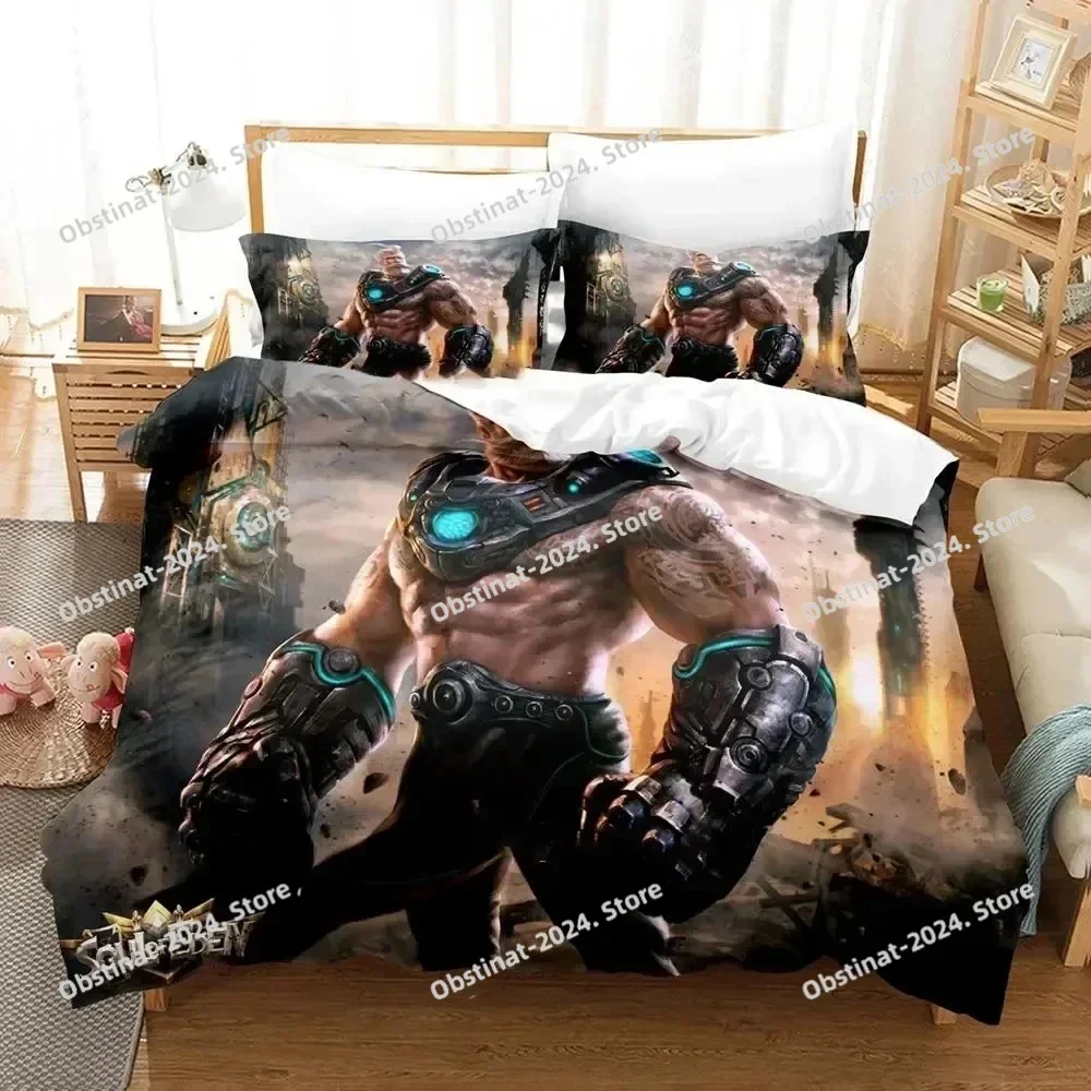 Anime Game Soul of Eden Bedding Set Print single Comforter Quilt Bed Cover Duvet Cover Pillow Case 3 Pieces Sets Kids Adult Size