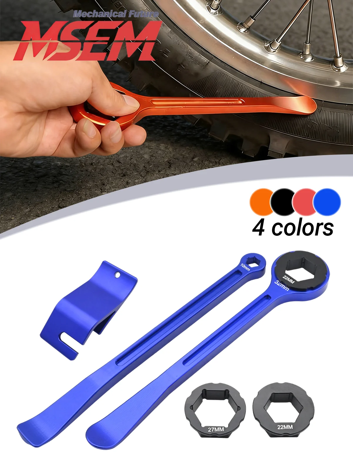 AliExpress NONE For Beta Honda Suzuki Kawasaki Yamaha most Pit Bike MX Motocross Universal CNC Tire Tool Lever Spoon Axle Wrench Tire Change