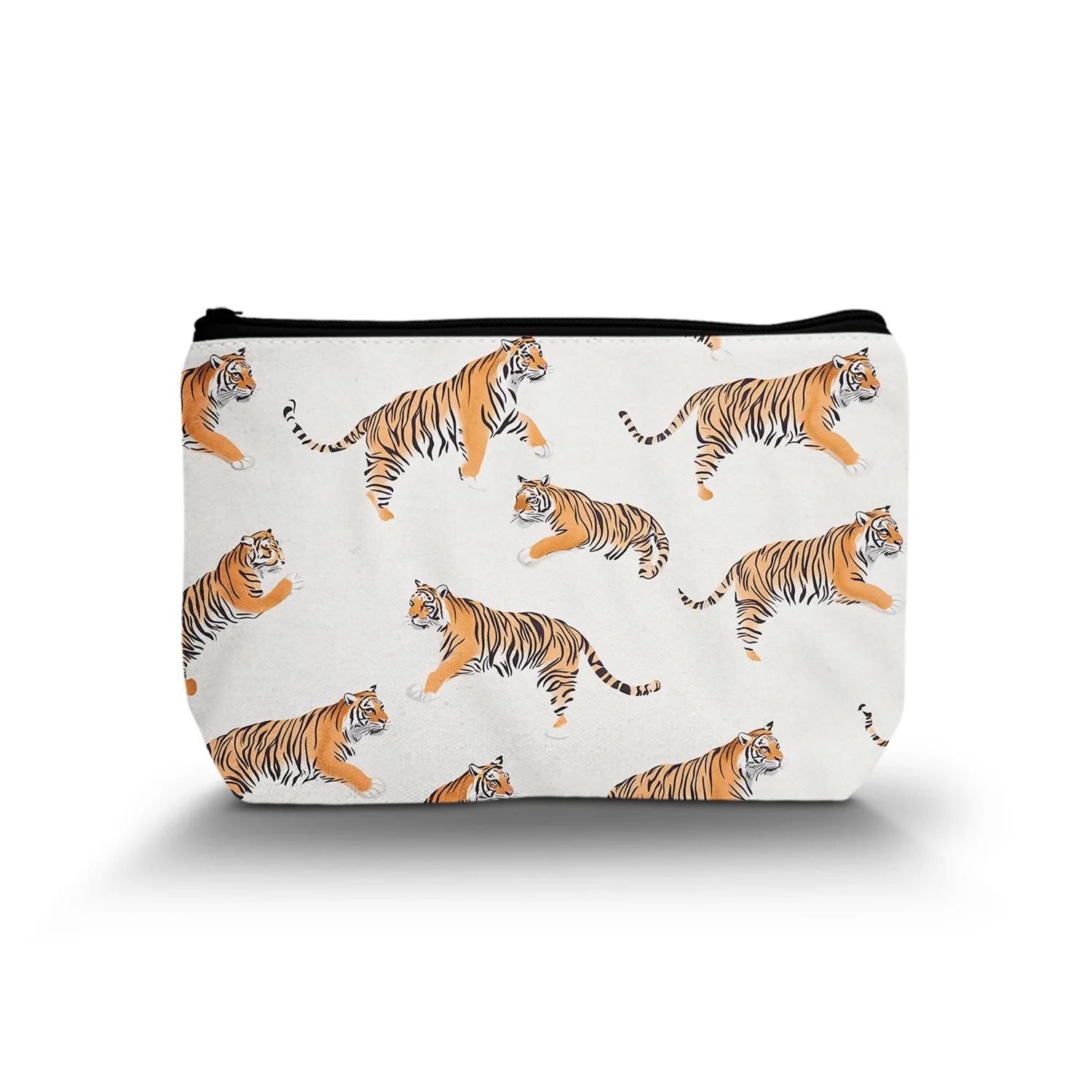 1Pc Cute Tiger Makeup Bag Funny Tiger Lover Gift For Women Coworkers Teacher Mothers Day Christmas Birthday Gift Ideas